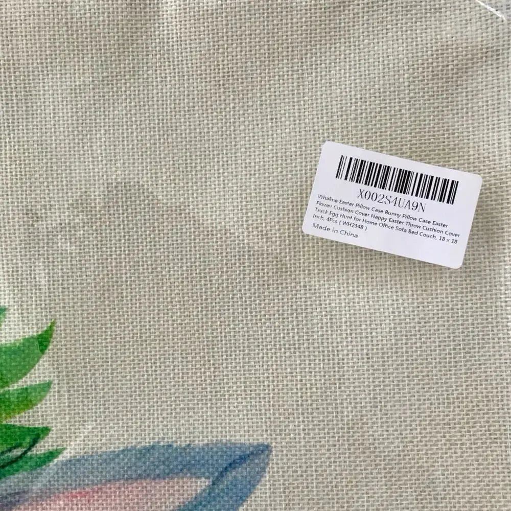 Easter Bunny & Chicks NWT 4 Decorative Pillow Cases Spring Farmhouse Floral Deco